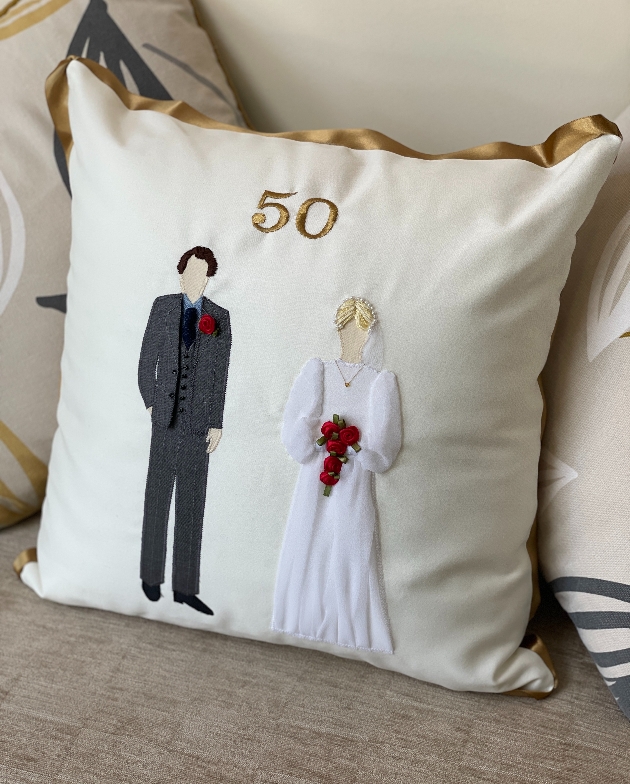 £20 off a bespoke, personalised, wedding or anniversary cushions: Image 1