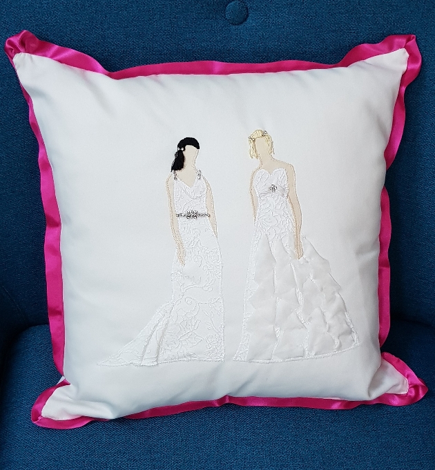 £20 off a bespoke, personalised, wedding or anniversary cushions: Image 2b