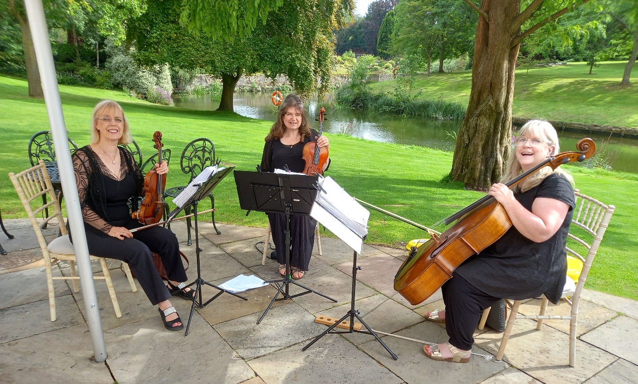 Hear live music at Bluewater wedding fair from Rose Gold String Trio: Image 1a