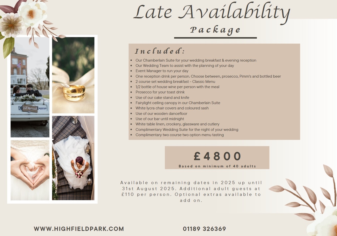 Check out this late availability offer at Highfield Park: Image 3a